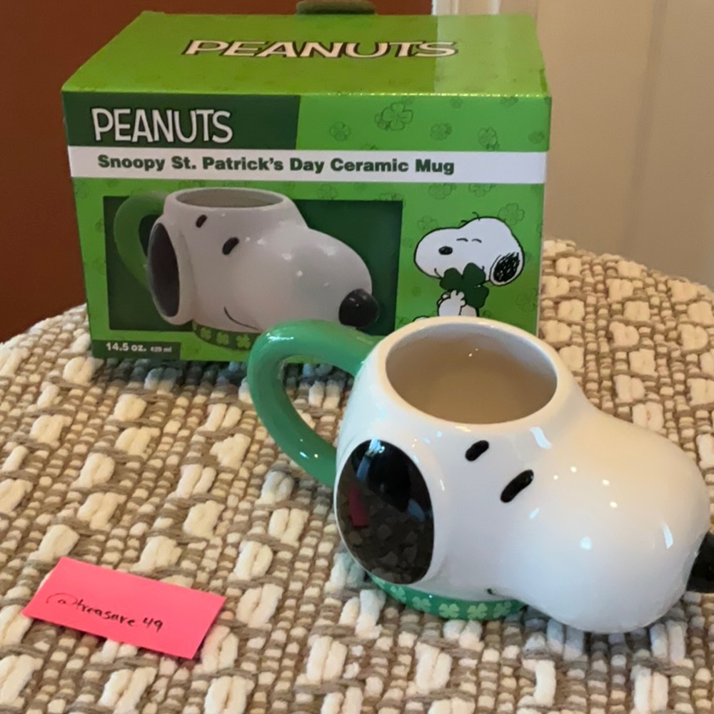 PEANUTS - Snoopy St. Patrick’s Day ceramic mug. New